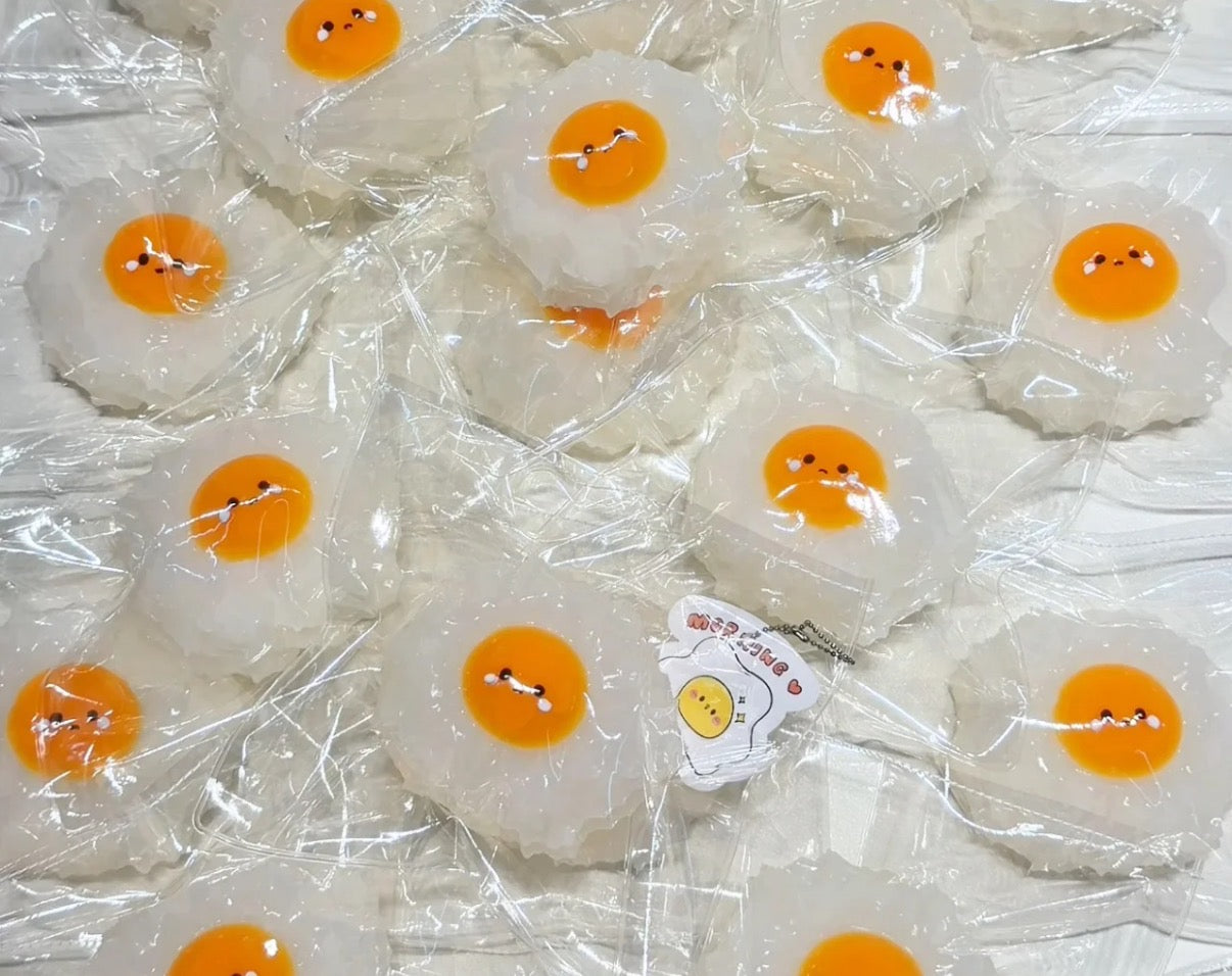 Fried egg with coconut oil texture Taba Squishy