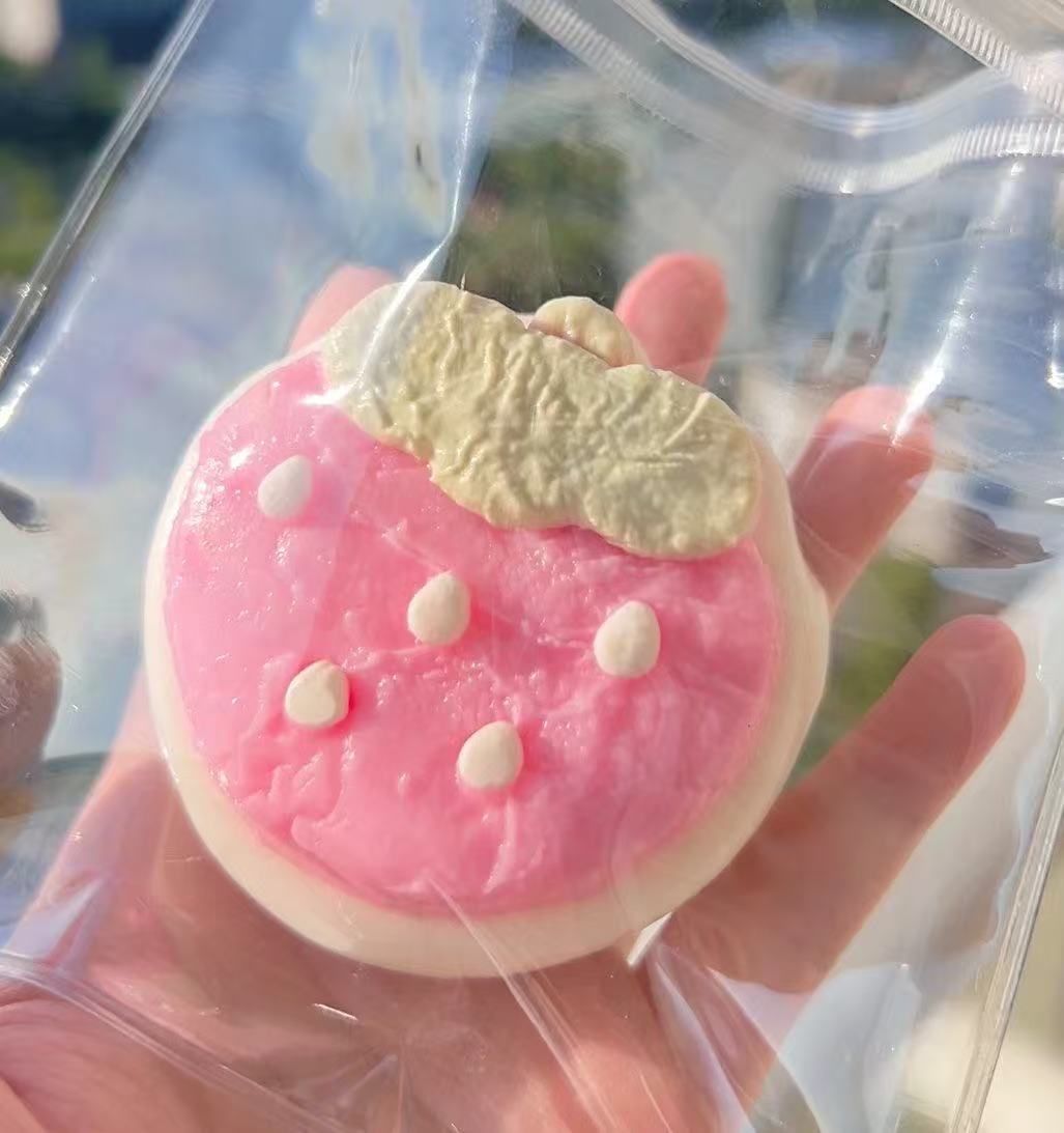 Pink strawberry Taba Squishy