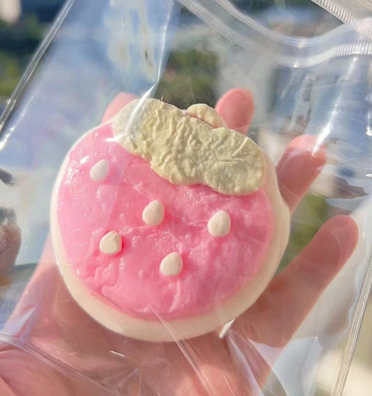 Pink strawberry Taba Squishy